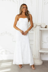 Sea Kissed Strapless Maxi Dress White
