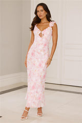 Rose Whisper Midi Dress Pink