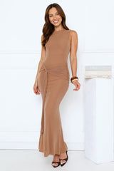 Mariner’s Glow Glitter Maxi Dress Brown
