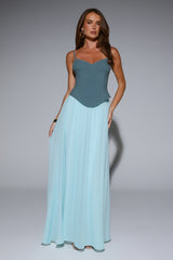 Sleek Society Maxi Dress Teal