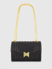 Quilted Napa Leather Handbag With Gold Chain - FINAL SALE