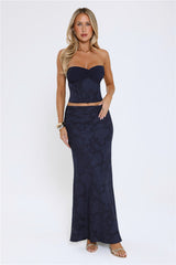 Warm As Honey Strapless Top Navy