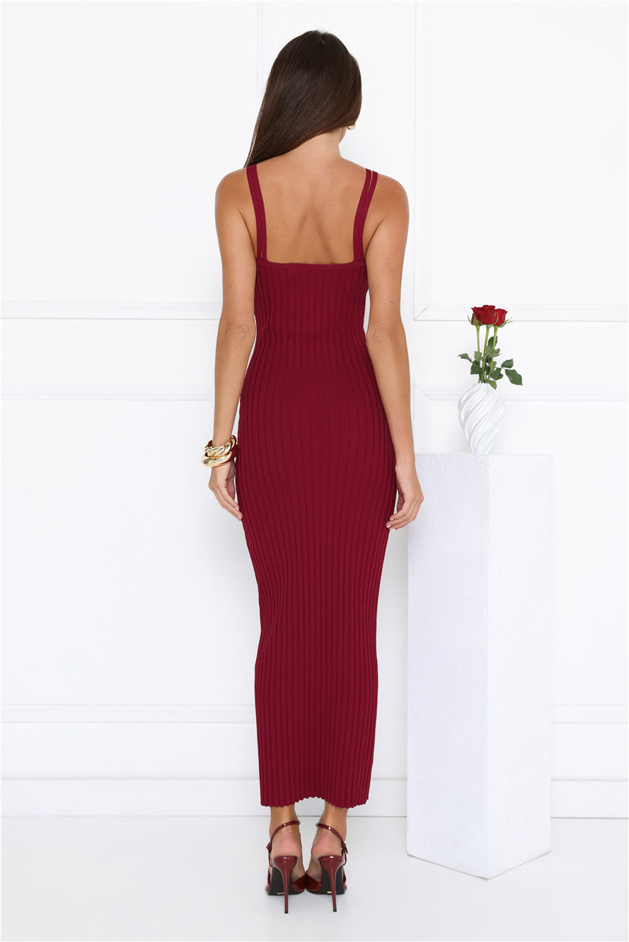 One More Song Maxi Dress Wine