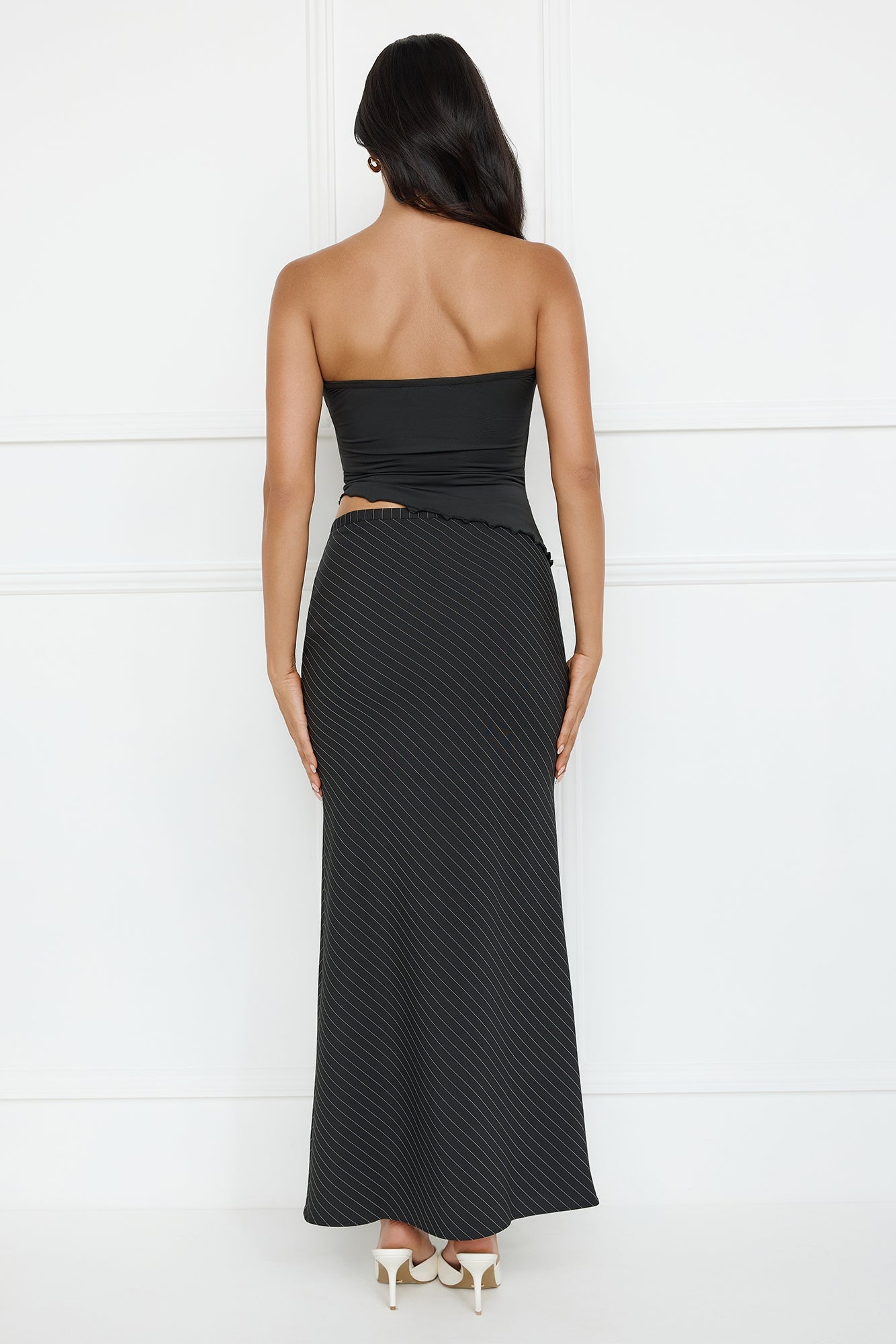 Rich Girl Energy Strapless Top Black