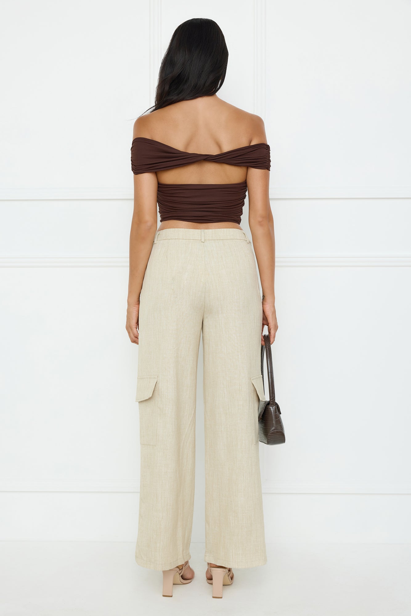 New Style Off Shoulder Top Chocolate