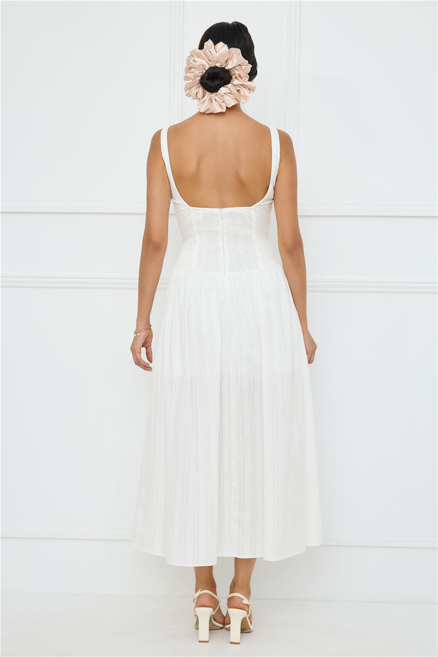 Serene Nights Maxi Dress White