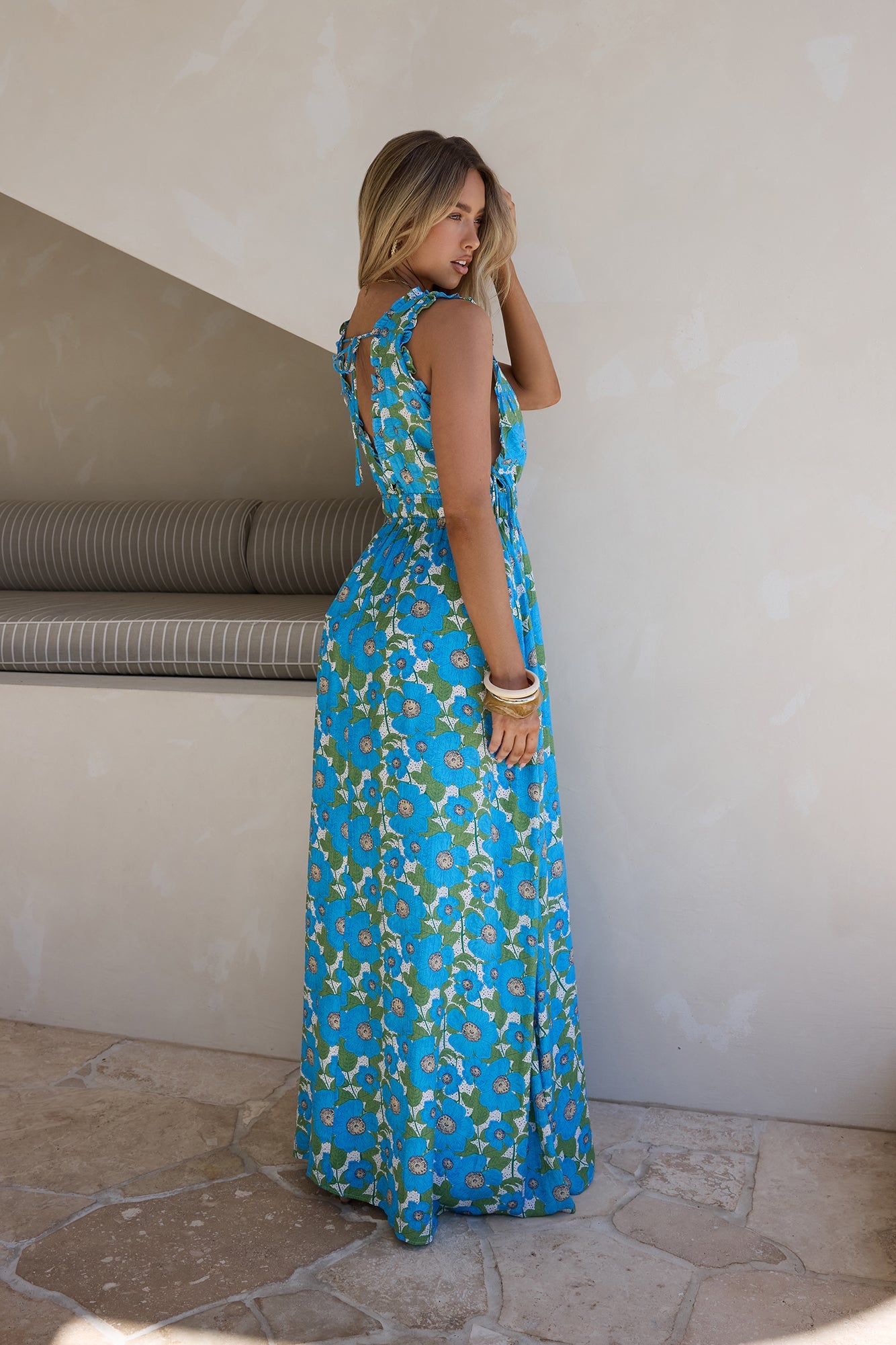 Sunny Allure Maxi Dress Blue