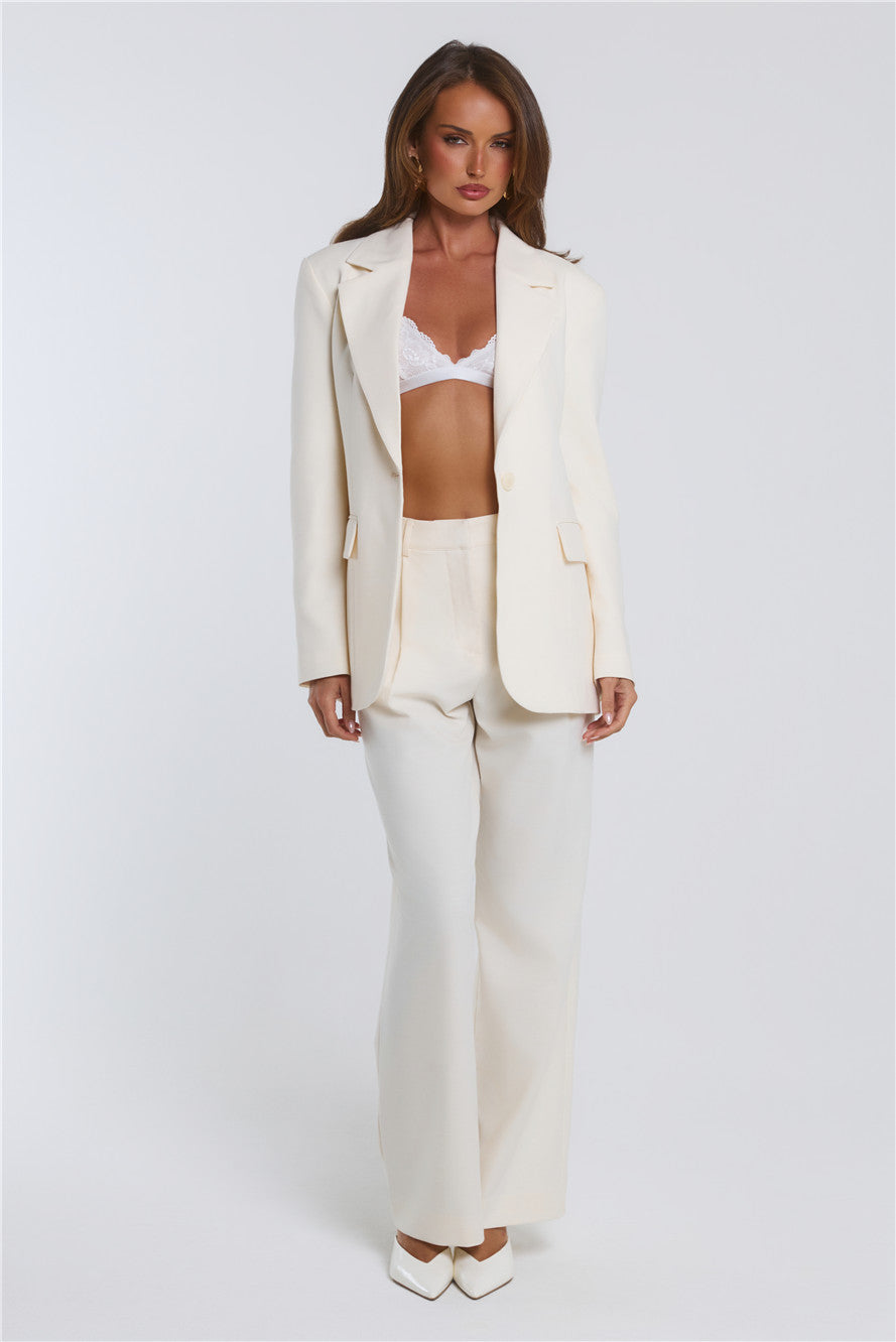 Stylish Structure Blazer Cream