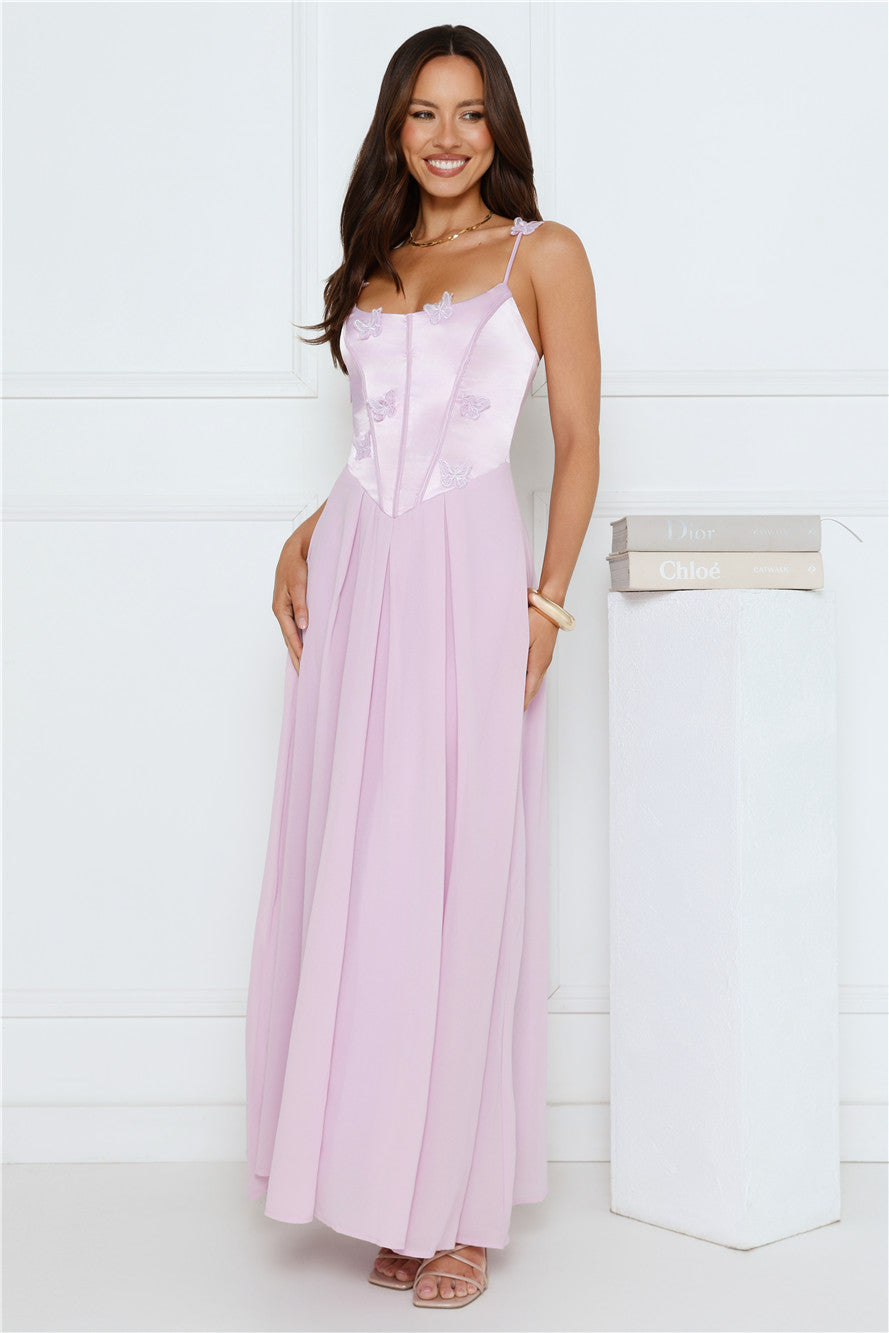Soft Focus Girl Maxi Dress Lilac