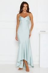 Modern Luxe Satin Maxi Dress Sage