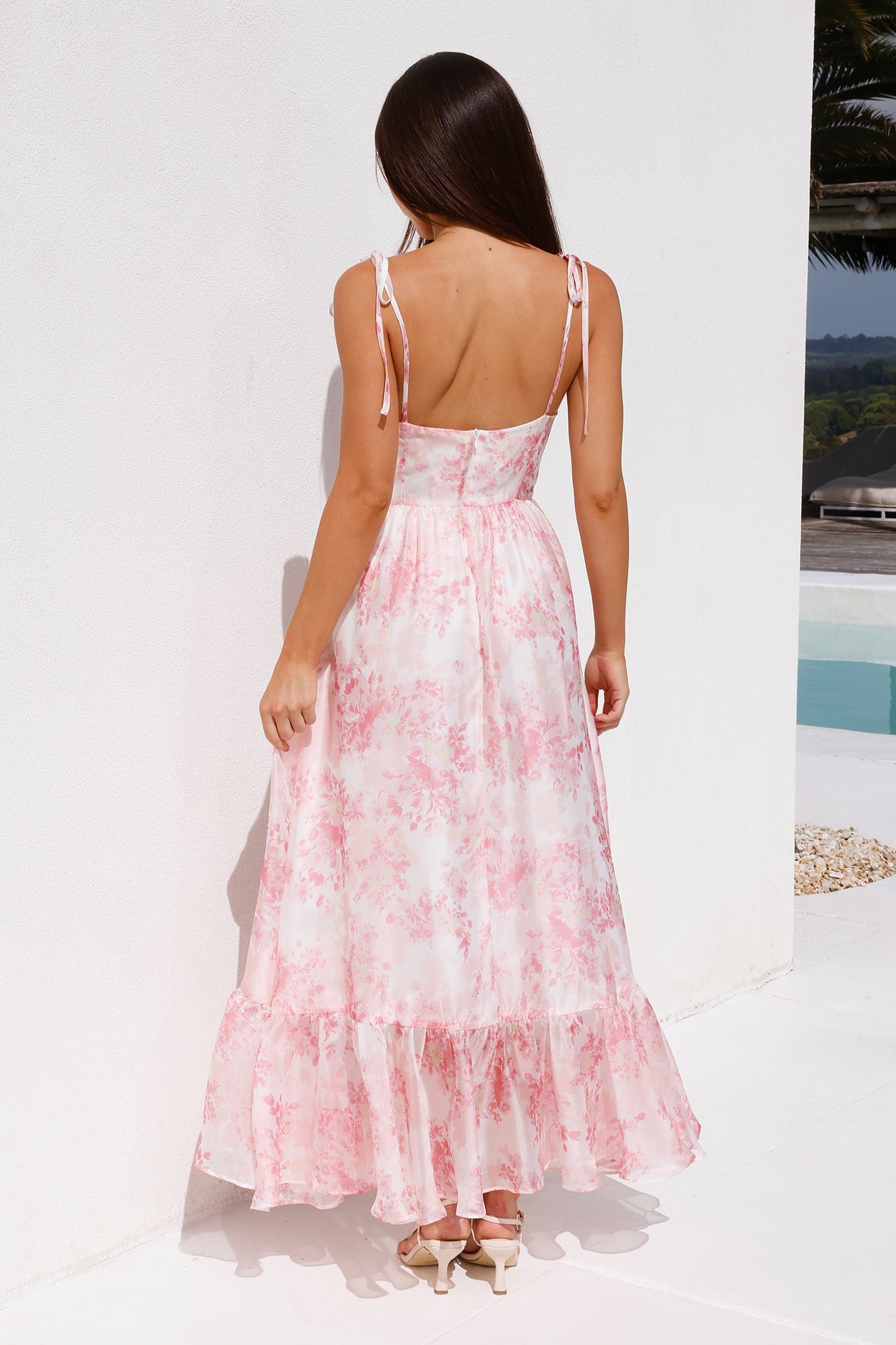 Moonlit Gardens Maxi Dress Pink