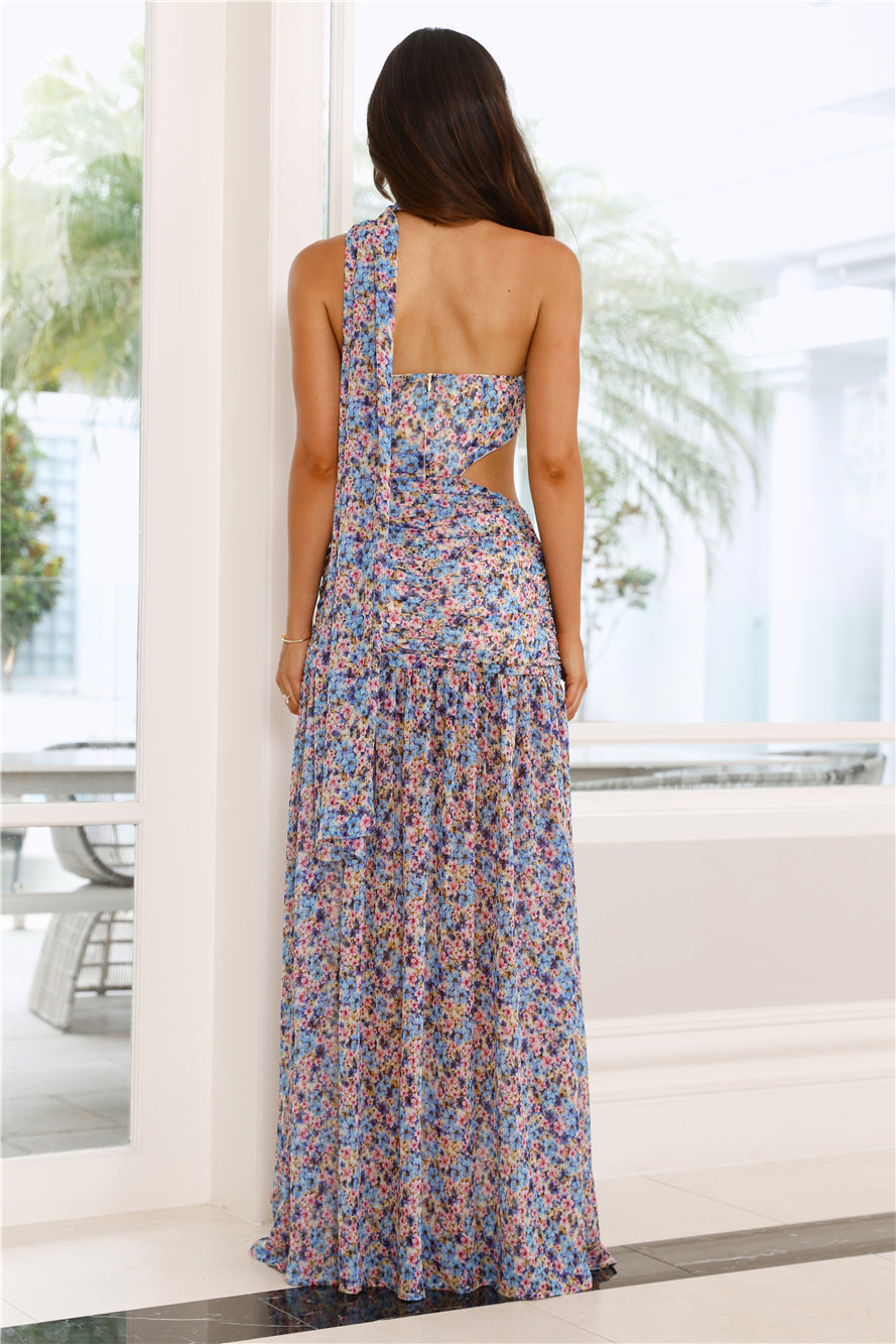 What A Girl Loves Strapless Maxi Dress Multi