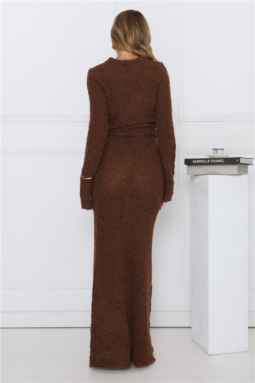 Understated It Girl Maxi Skirt Brown