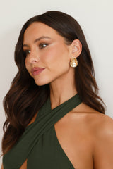 When In New York Earrings Gold