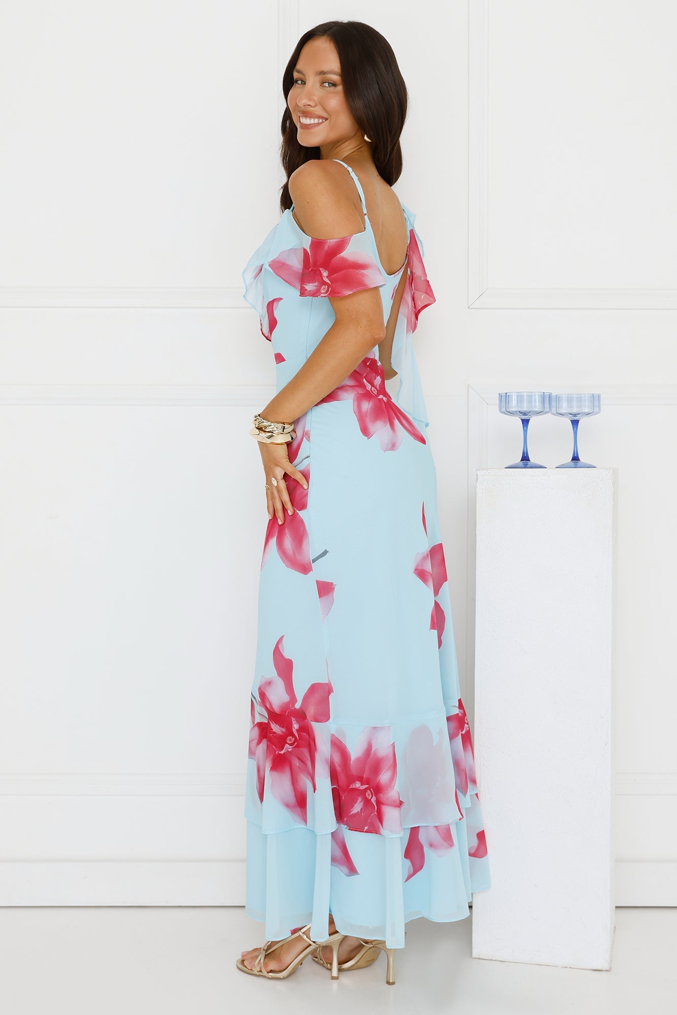 Meadow Mood Maxi Dress Blue