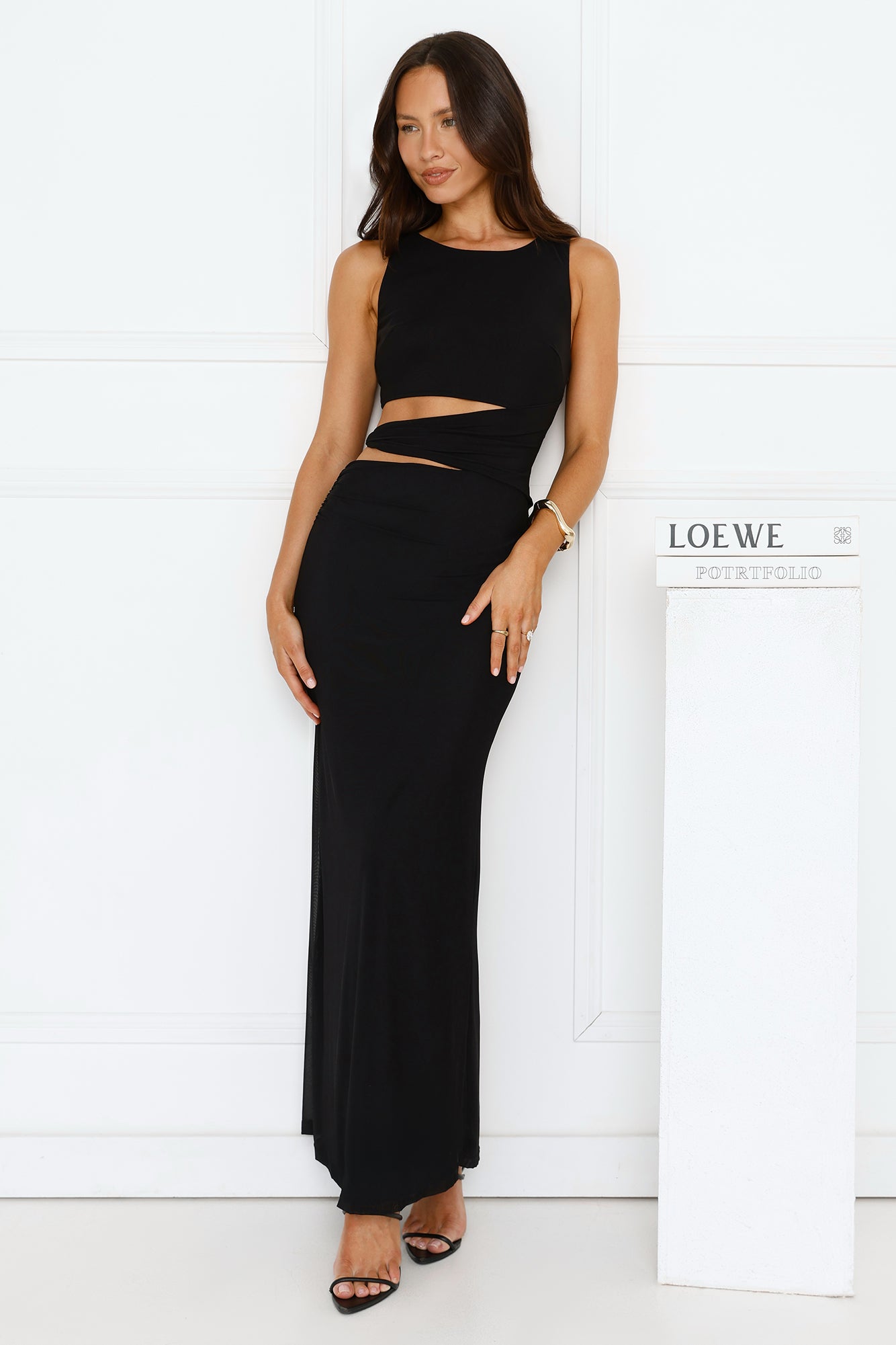 Mine To Show Mesh Maxi Dress Black
