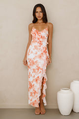 Sunkissed Simplicity Mesh Maxi Dress Orange