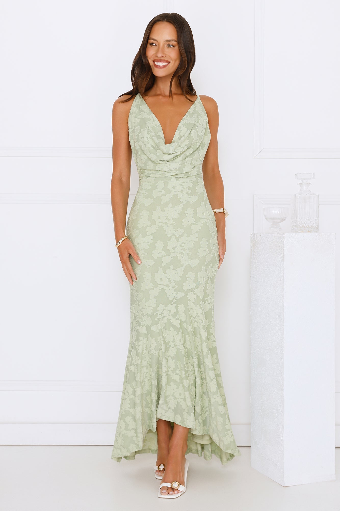 Pretty Haze Maxi Dress Sage