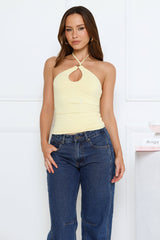 Modern Vibe Halter Top Yellow